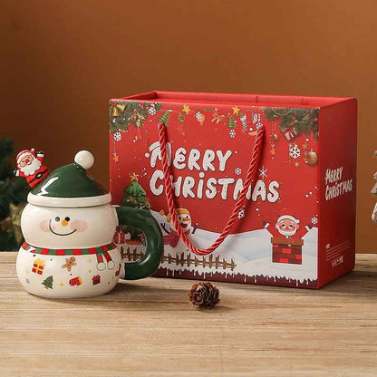 400ml Cute Cartoon Christmas Mug with Gift Bag