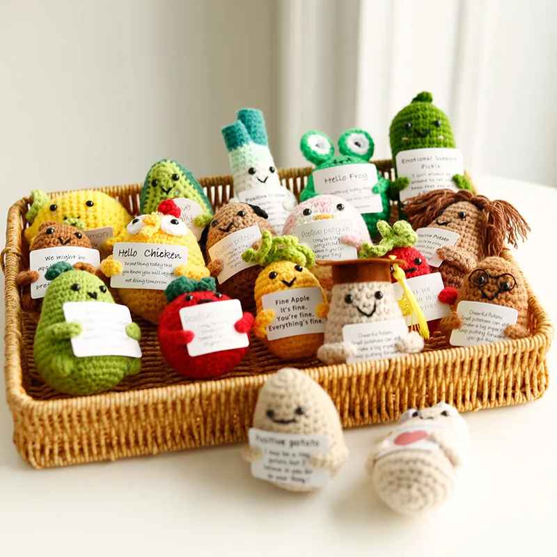 Cute Mini Handwoven Positive Energy Knitted Plush Dolls