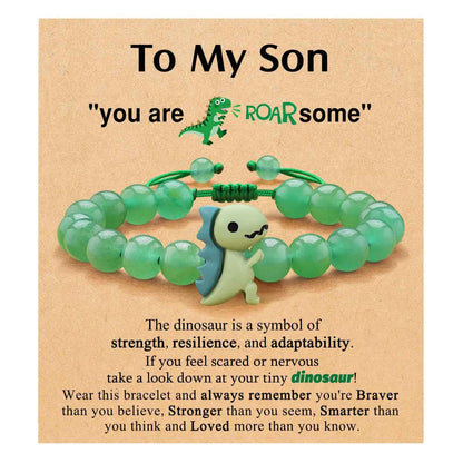 Dedication to Son Dinosaur Bracelet