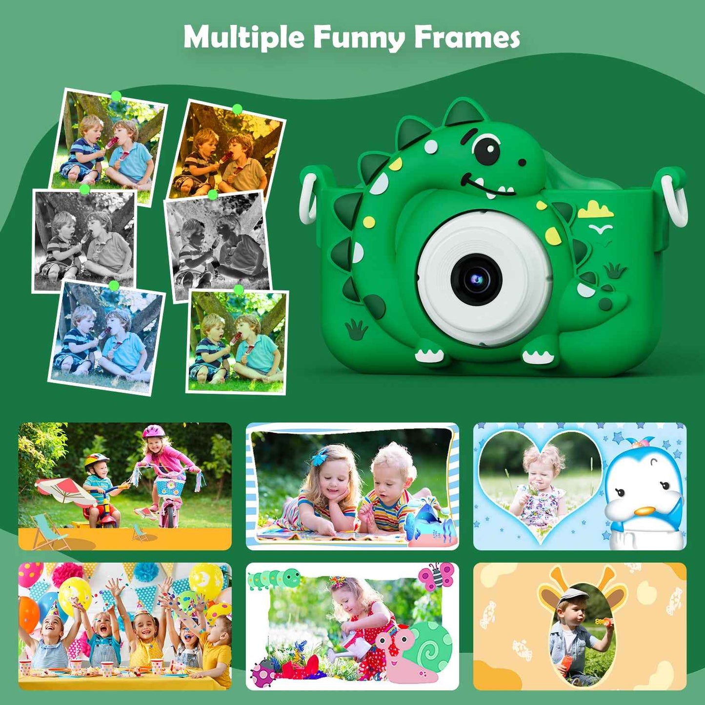 Kids 1080P HD Digital Cartoon Dinosaur Camera