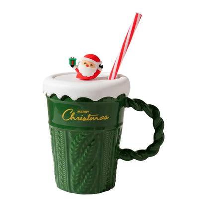 Creative Christmas Ceramic Mug with Lid