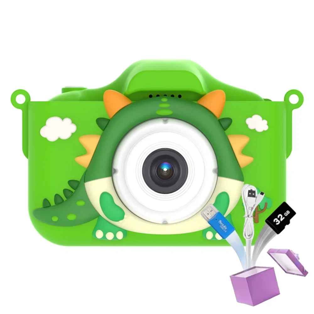 32GB 1080P HD Cartoon Dinosaur Kids Camera