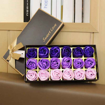 Romantic 18pcs Soap Rose Flowers Gift Box