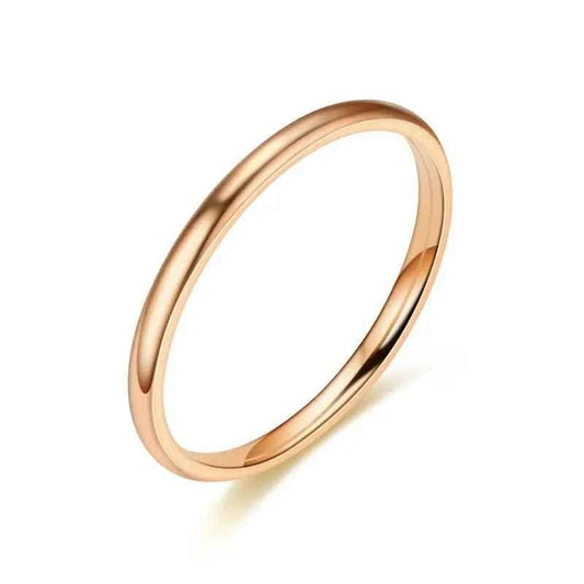 Simple 2mm Thin Stainless Steel Ring