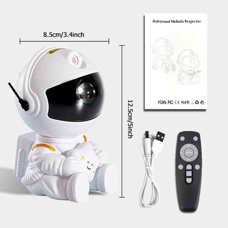 Astronaut LED Galaxy Star Projector Night Light