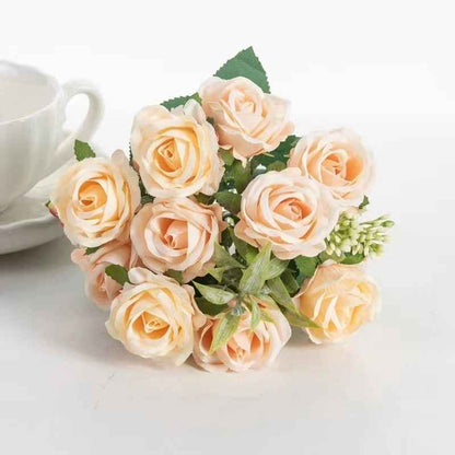 10 Heads Artificial Rose Flowers Bouquet