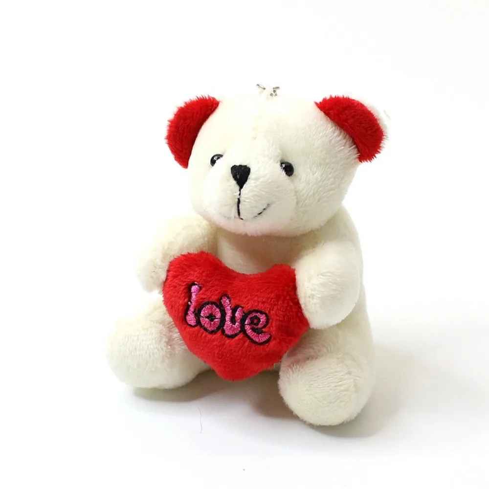 3pcs Love Teddy Bear Plush Toy Keychain