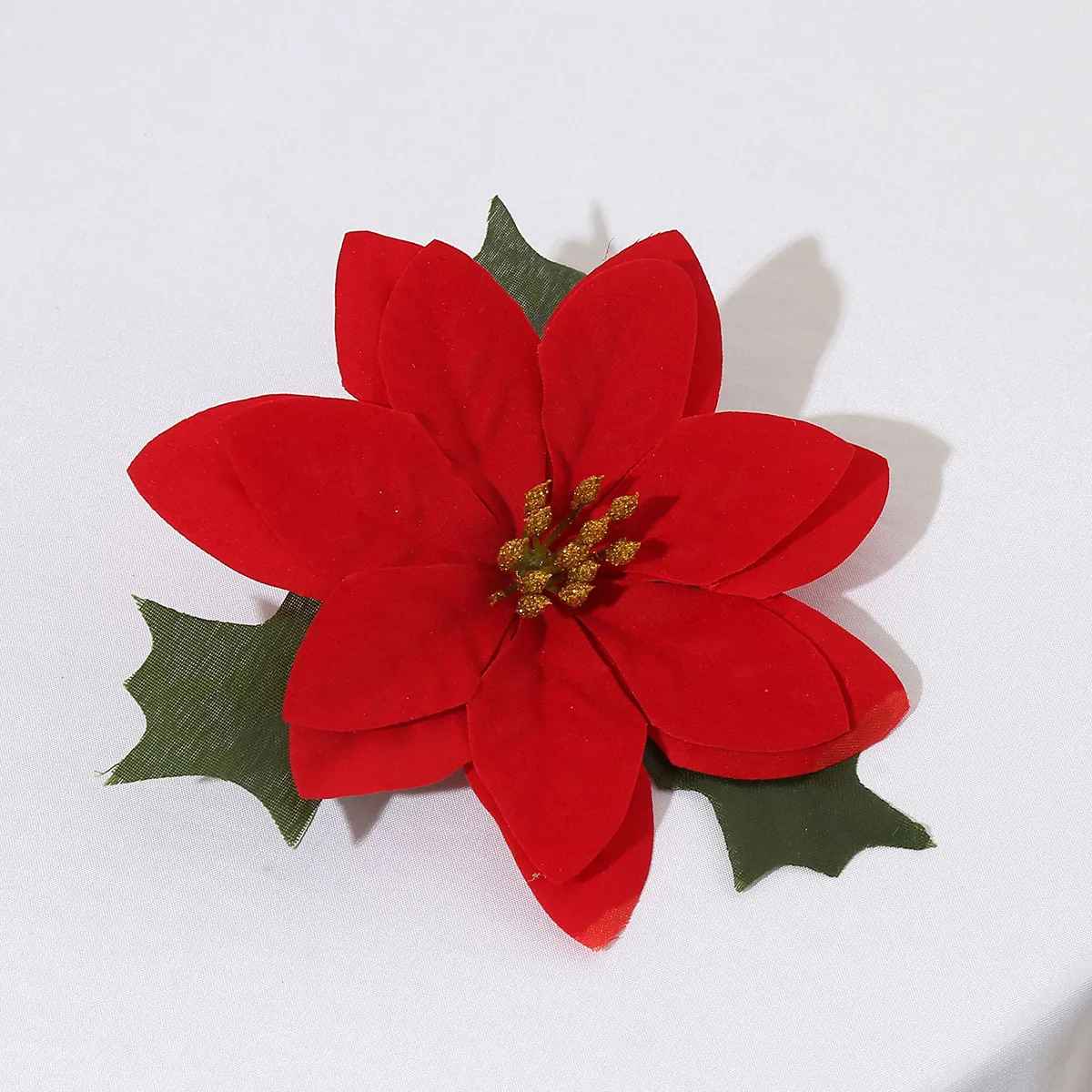 12cm Artificial Silk Poinsettia Red Flower