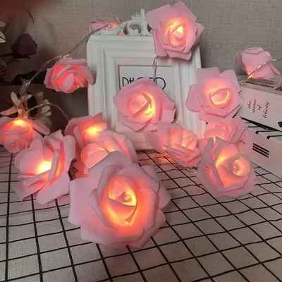 Romantic LED Foam Rose String Lights