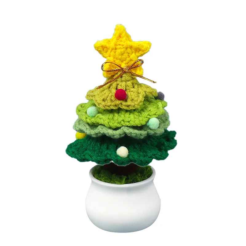 Crochet Flowers Hand-knitted Artificial Christmas Tree