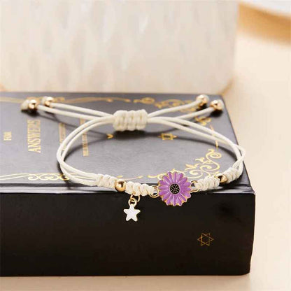 Cute Sunflower Daisy Adjustable Bracelet