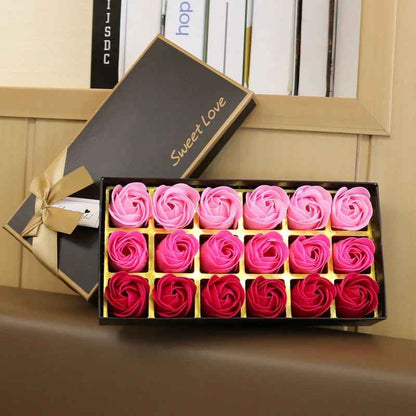 Romantic 18pcs Soap Rose Flowers Gift Box