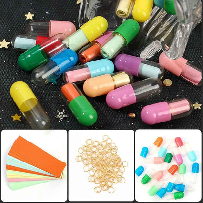 500/100Pcs Mini Message Capsule in Bottle – Love Message Wish Bottle for Party, Valentine’s Day Gift