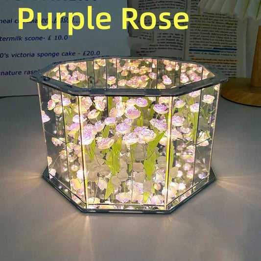 3D DIY Tulip Mirror Cube Lamp Night Light