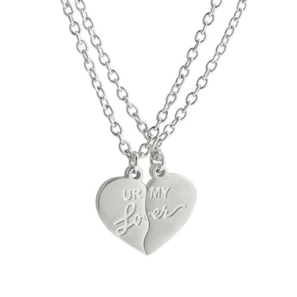 2-in-1 Ur My Lover Couple Matching Necklace with Box