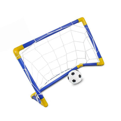 Kids Folding Mini Football Soccer Ball and Goal Post