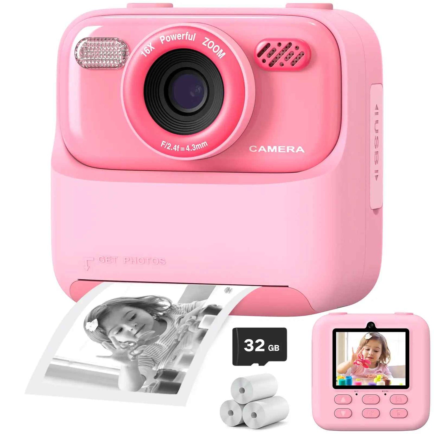 1080P HD Kids Dual Lens Selfie Digital Camera