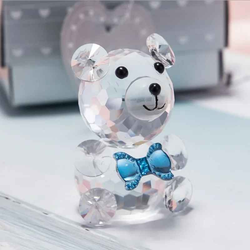 Crystal Bear Ornament with Delicate Gift Box