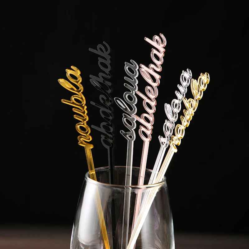 Personalized Name Drink Stirrers