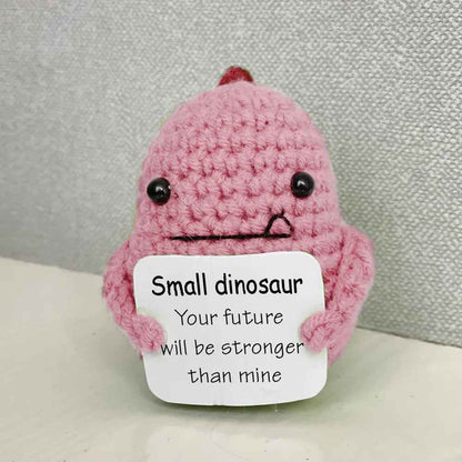 Cute Crochet Inspirational Positive Animal Doll with Card