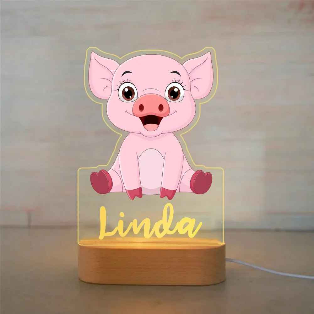 Personalized Children Animal Night Acrylic Lamp