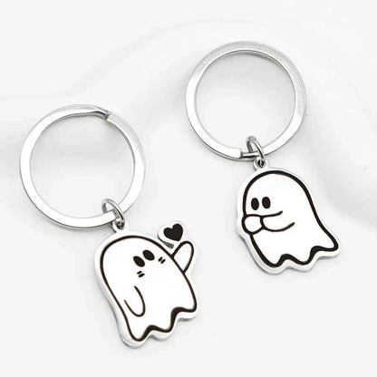 1pc Cute Cartoon Ghost Couple Keychain