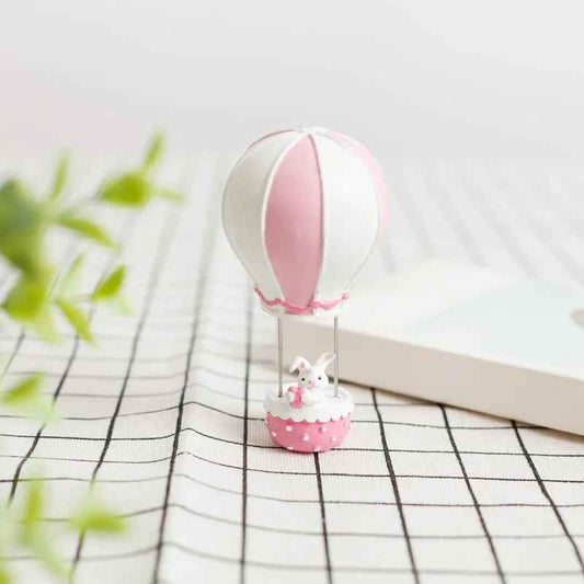 Resin Mini Cute Hot Air Balloon Statue Decoration