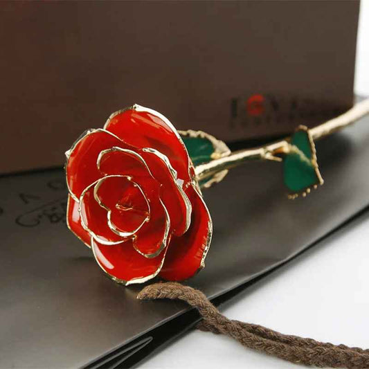 24K Eternal Gold Plated Artificial Rose