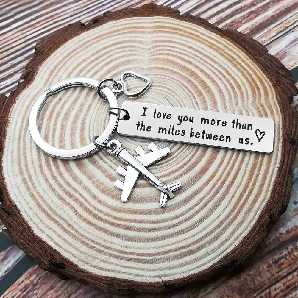 Long Distance Relationship Couple Keychain