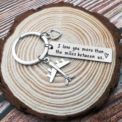 Long Distance Relationship Couple Keychain