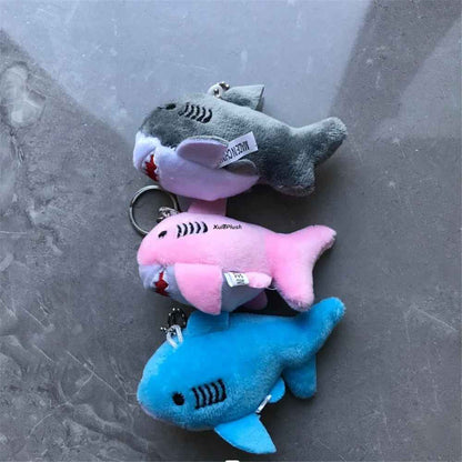 Cute Plush Shark Toy Keychain