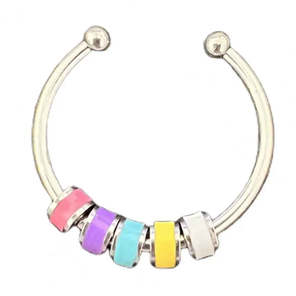 Cute Fidget Finger Rings with Enamel Bead