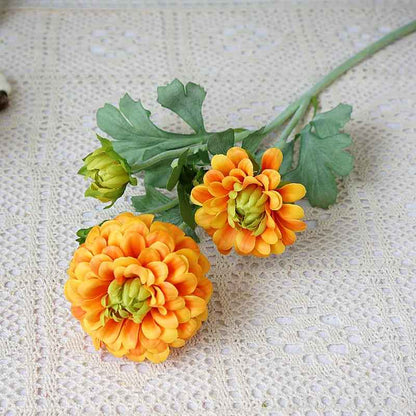 Real Touch Oriental Chrysanthemum Dahlia Artificial Flower