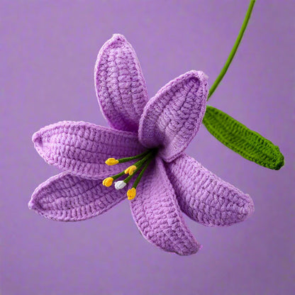 Artificial Hand-Knitted Lily Flower