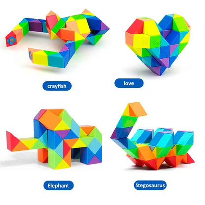 24 Colored Transformable Magic Cube Toys 3D Puzzle