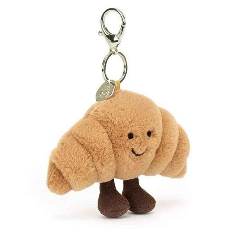 Cute Doll Toast Bread Plush Toy Keychain