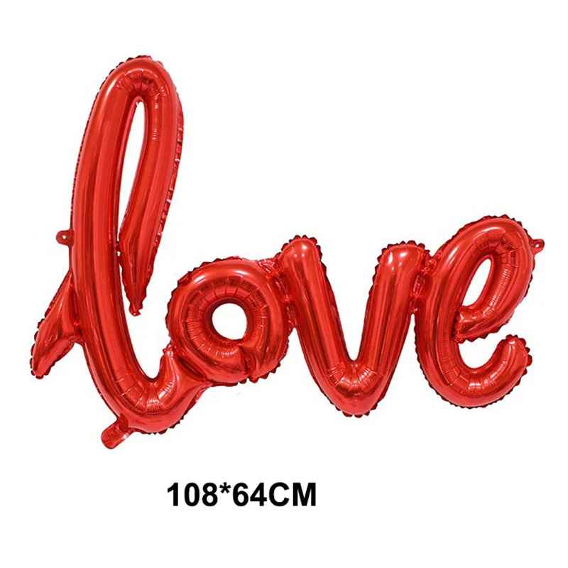 Bear, Love, and Heart Balloons with Banner Romantic Decor