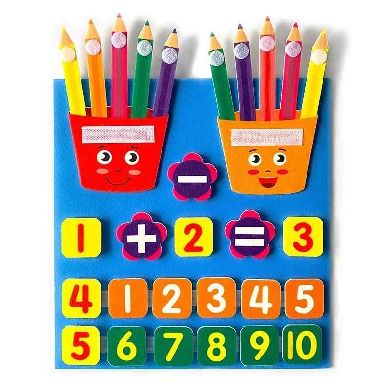 Kids Montessori Felt Finger Counting Numbers Toy