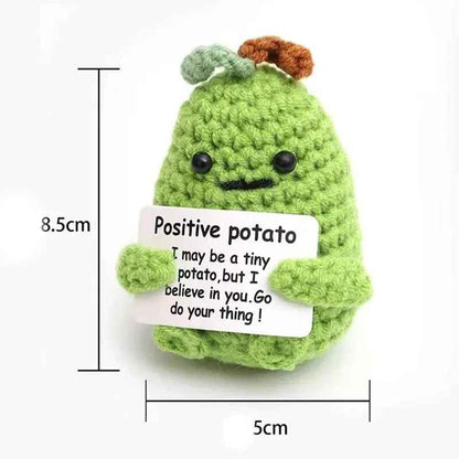 Cute Funny Emotional Support Positive Energy Potato Doll with Card