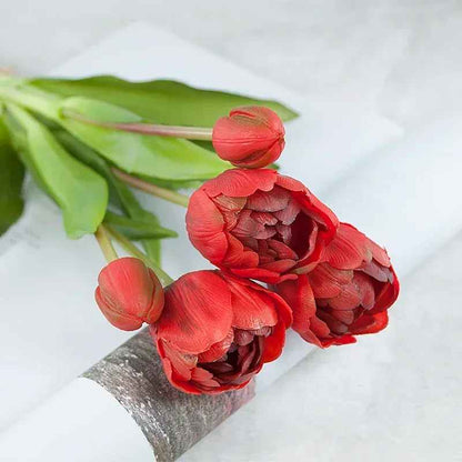 Eternal 40CM Silicone Artificial Tulip Flower Bouquet