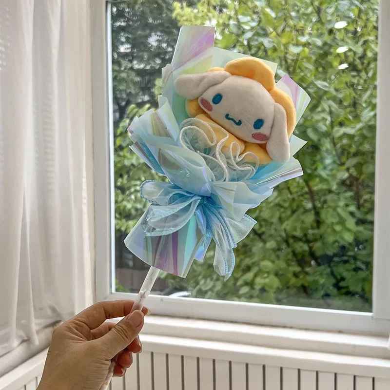 Cute Plush Doll Glowing Magic Wand Bouquet