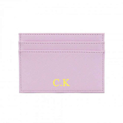 Custom Letters PU Leather Credit Card Holder