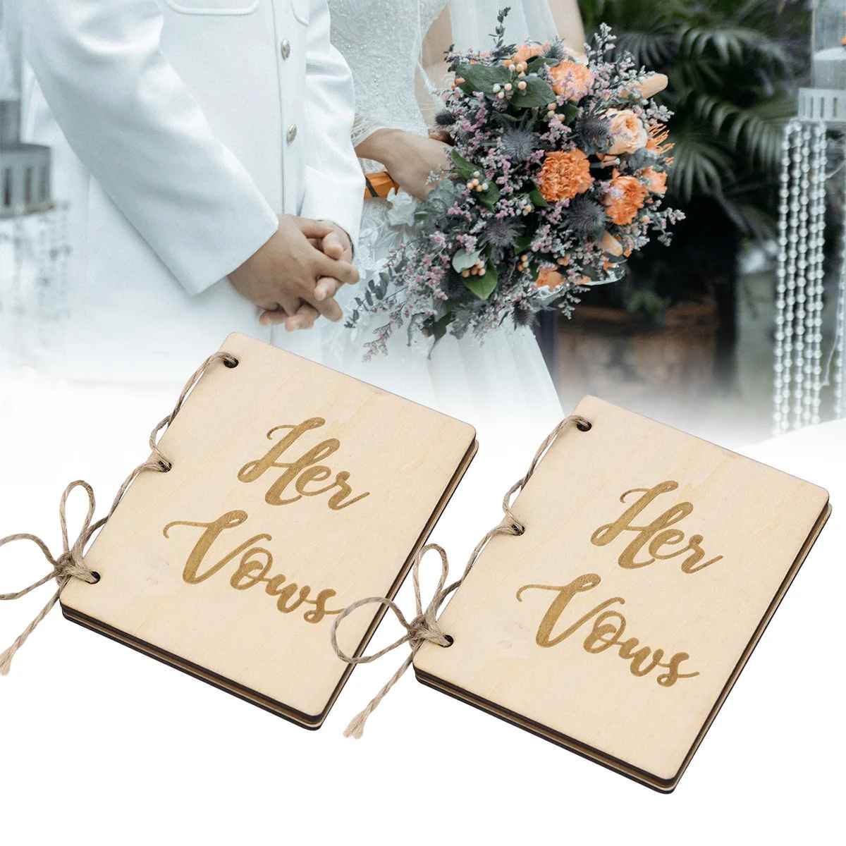 2Pcs Creative His and Her Vow Books