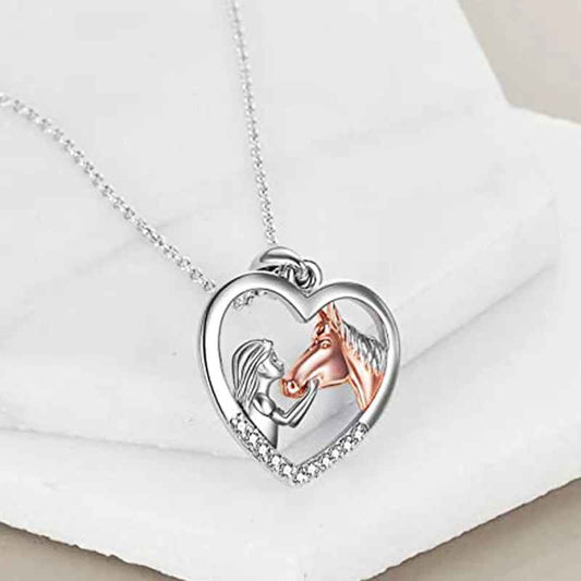 Girl and Horse Friendship Necklace