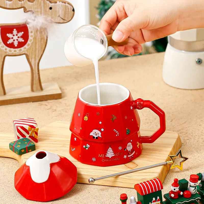 Lovely Christmas Tree Mug Cup with Gift Box