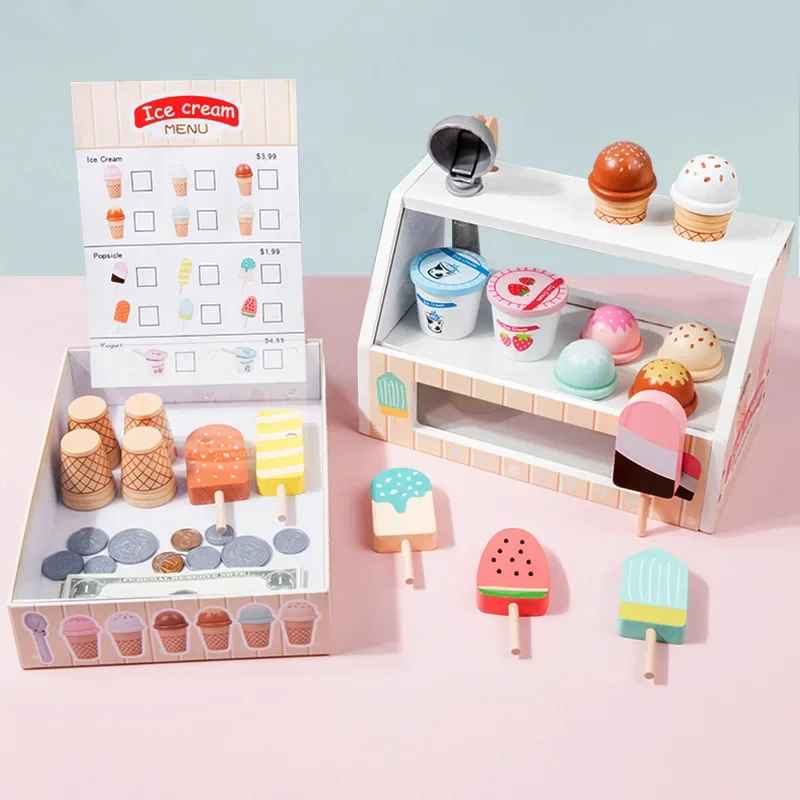 Wooden Ice Cream Pretend Toys