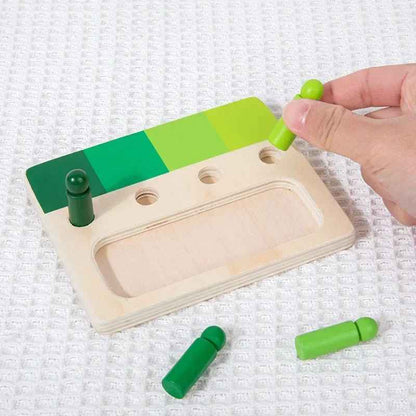 1 Set Wooden Montessori Color Insert Board Toy