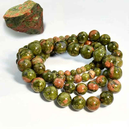 1pc Natural Unakite Beads Bracelet