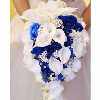 Wedding Bride Artificial Calla Lily Flower Bouquet