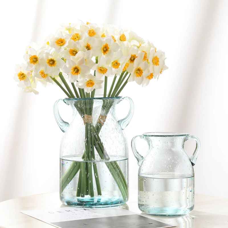 6Pcs White Artificial Narcissus Flower Bouquet